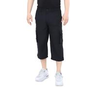 Ben Creek - Pantaloni Capri da uomo per il tempo libero - Bermuda per il tempo libero e tutti i giorni - Pantaloncini da trekking a 3/4 con elastico in vita - Cargo semi-lungo con tasche multitasche