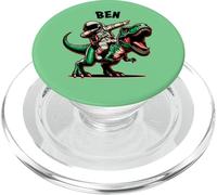 Ben Dabbing astronauta su un cartone animato dinosauro PopSockets PopGrip per MagSafe