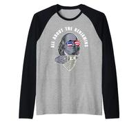 Ben Franklin Divertente Tutto sui Benjamins Maglia con Maniche Raglan