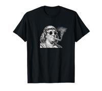 Ben Franklin High Smoking a $100 Bill Maglietta