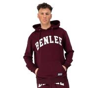 Ben Lee Ayden Felpa con Cappuccio, Oxblood/White, 3XL Uomo