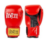 Ben Lee Rocky Marciano Fighter Guantoni da pugilato in pelle, Rosso/Nero, 12 oz