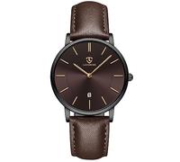 BEN NEVIS Orologio al Quarzo da Uomo e Donna - Quadrante Ultra Sottile e Minimalista, Display Della Data, Cinturino in Pelle - Regalo Classico