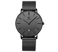 BEN NEVIS Orologio da uomo, orologio al quarzo, quadrante ultra sottile e minimalista, visualizzazione della data, cinturino in pelle, orologio classico ed elegante, regalo da uomo, 07-T, Classico