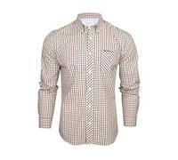 Ben Sherman Camicia a Quadri 'House' con Colletto a Bottone per Uomo, a Maniche Lunghe (House Check - Red) L
