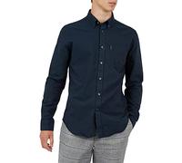 Ben Sherman - Camicia Oxford a maniche lunghe, da uomo, colore: Blu scuro Blu marino scuro L