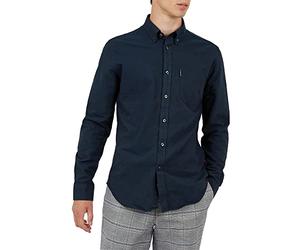 Ben Sherman - Camicia Oxford a maniche lunghe, da uomo, colore: Blu scuro Blu marino scuro M
