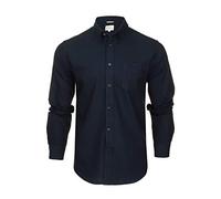 Ben Sherman, camicia Oxford da uomo, a maniche lunghe Blu scuro (logo tascabile) S