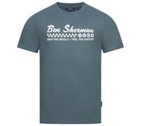 BEN SHERMAN Feel The Groove T-Shirt Casual Da Uomo Blu Nuovo