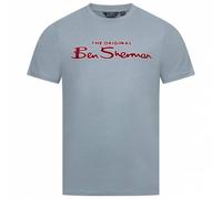 BEN SHERMAN Flocked Logo Uomo T-shirt 0076268-BENZINA blu S