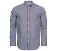 Ben Sherman Gingham Camicia Casual A Maniche Lunghe Blu E Bianca A Quadri Nuova