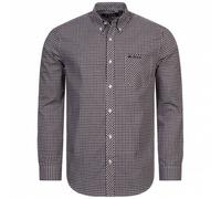 BEN SHERMAN Gingham Uomo Camicia a maniche lunghe 0077860-VINO rosso S