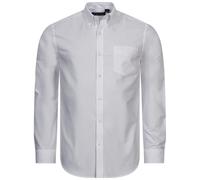 Ben Sherman Oxford Camicia Casual A Maniche Lunghe Bianca Nuova