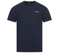 BEN SHERMAN Piccolo Logo Uomo Casual Tempo Libero T-Shirt Blu Marino Nuovo
