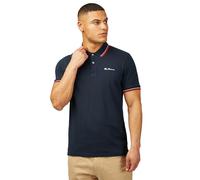 Ben Sherman Polo da uomo in piqué, 100% cotone biologico, vestibilità regolare, Marina Scuro., L