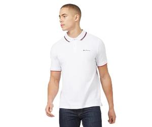 Ben Sherman Polo Uomo Doppia Pizzo Bianco, bianco, M