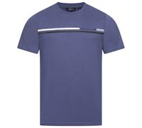 BEN SHERMAN T-Shirt Casual A Righe Per Uomo Blu Nuovo