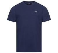 BEN SHERMAN T-Shirt Casual Da Uomo Con Piccolo Logo Navy Nuovo