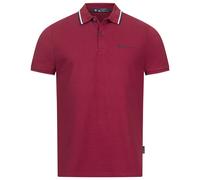 BEN SHERMAN Twin Tipped Uomo Casual Tempo Libero Polo-Maglietta Rosso Nuovo