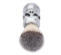 Ben Spazzole Barba per Uomini, Capelli di Nylon Hair Hair Salon Baske Skeleton Manage Scheletro Brush, per Schiuma Spessa e Toelettatura del Viso (Spazzola barba con teschio d'argento)