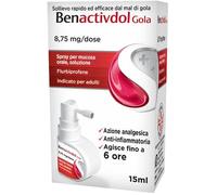 Benactiv dol Gola Spray Indicato Per Mal di Gola 15 ml
