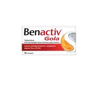 BENACTIV GOLA 16 PAST. ARANCIA S/Z pastiglie mal di gola