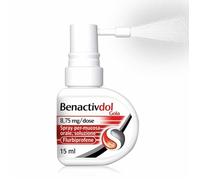 Benactivdol Gola Spray 8,75mg/Dose Flurbiprofene Mal di Gola Acuto, 15ml