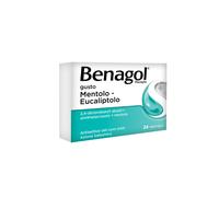 Benagol 24 Pastiglie Mentolo e Eucalipto antisettico per bocca e gola