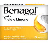 Benagol Antisettico Per Bocca e Gola Miele e Limone 24 Pastiglie