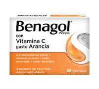 Benagol Vit C con Vitamina C Gusto Arancia Antisettico del Cavo Orale, 36 Pastiglie