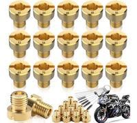 Benaton 15 Pezzi M4 Getto Carburatore in Ottone, Kit Getti Carburatore Ugelli per Carburatore Getti Carburatore Principale Ugello 40 44 46 48 50 52 54 56 58 60 65 70 75 80 85 per Scooter Moto