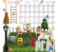 Benaton 16 Pezzi Mini Set di Decorazioni per Mobili da Giardino, Accessori per Giardino Delle Fate In Miniatura Set da Giardinaggio In Miniatura Casa Delle Bambole, Attrezzi da Giardino In Miniatura