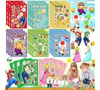 Benaton 24 Pezzi Cartone animato crea un adesivo per il viso, Cool Anime Adesivi Puzzle, DIY Cute Cartoon Adesivi Bambini, Bambini Fare un Viso Adesivi Fare, Bomboniere per Feste Adesivi Puzzle