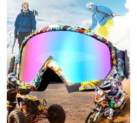 Benaton Occhiali Da Sci Per Uomo Donna Teenager, Occhiali Da Cross Occhiali Da Sci a Specchio Protezione Uv, Mountain Bike Motocross Occhiali Mascherina, Tampone In Spugna Incorporato(7x2x3pollici)