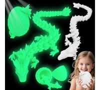 Benaton Set di Uova di Drago, Uovo di Drago Pasquale Stampato in 3D, Giocattolo Misterioso con Drago di Cristallo Articolato,Uova di Drago con Drago Regali Sorprendenti e Divertenti per Bambini Adulti