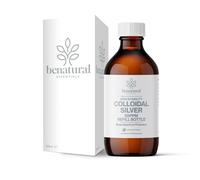 Benatural, argento colloidale 20 ppm, formato ricarica per flaconi, 300ml