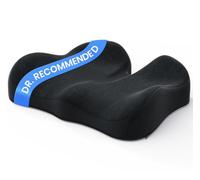 Benazcap Cuscini in memory foam per alleviare il dolore al coccige, cuscino ergonomico per sedia da ufficio, per casa, ufficio, auto e sedia a rotelle, cuscini per sedile auto, base antiscivolo, nero