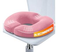 Benazcap Cuscino a Ciambella per Emorroidi, Cuscino al Coccige per Sollievo dal Dolore al Coccige, Cuscino da Seduta in Memory Foam di Innovazioni Ergonomiche per Piaghe, Sciatica, Gravidanza, Rosa