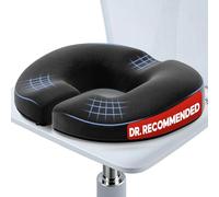 Benazcap Cuscino a Ciambella per Emorroidi, Cuscino al Coccige per Sollievo dal Dolore al Coccige, Cuscino da Seduta in Memory Foam di Innovazioni Ergonomiche per Piaghe, Sciatica, Gravidanza, Zwart