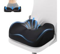 Benazcap Cuscino Sedia Ufficio, Cuscino Ergonomico di Seduta Ortopedico per Alleviare la Pressione di Coccige, Sciatica, Cuscino di Seduta in Memory per Sedia a Rotelle, Sedile Auto