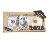 BENBER Porta banconote di laurea 2026, design con busta, per contanti e carte, regalo di congratulazioni per laureati, Marrone, onesize, Congratulazioni