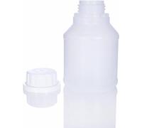 BenBow Bottiglia in plastica HDPE da 25x 250 ml con tappo a vite e scala per una sicura conservazione di liquidi e sostanze chimiche - ideale per uso domestico, laboratorio ed industria