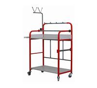 BenBow Carrello Mobile per verniciatura - Carrello Multifunzione da Officina con portautensili e vani portaoggetti - Carrello con Freno, Altezza Regolabile 115-150 cm - Supporto per verniciatura