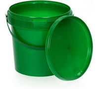 BenBow Cubo con tapa 1l verde 100x 1 litros - apto para alimentos, resistente, hermético, a prueba de fugas, sin olores - contenedor de plástico para almacenamiento, con asa - vacío…