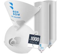 BenBow Filtro per Vernice 190µ x 1000 Pezzi - Filtro monouso in Carta con Tessuto in Nylon - per filtrare Vernici e Colori da impurità