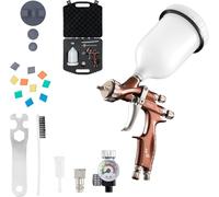 BenBow Pistola per verniciatura PK80, 1,4 mm, con manometro, valigetta e accessori, qualità premium per i migliori risultati di verniciatura