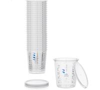BenBow Professional Tazza di misurazione 25x 1370 ml con 3x copertura - monouso con scale precise, ideale per vernici, rivestimenti e resine epossidiche