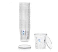 BenBow Professional Tazza di misurazione 25x 385 ml con 3x copertura - Gradazioni multiple - Tazza di misurazione della vernice Tazza di misurazione della vernice Tazza di miscelazione monouso