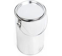 BenBow Secchiello in ferro bianco da 4 x 5 l con coperchio a incastro, ermetico, opaco, vuoto, rotondo, contenitore con manico in metallo