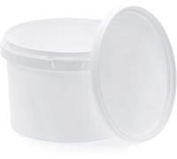 BenBow Secchio con coperchio 0,5l bianco 1x 0,5 litri, idoneo al contatto con gli alimenti, stabile, ermetico - a prova di perdite, inodore - contenitore di plastica - vuoto